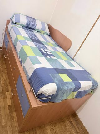 Cama nido con cajones de madera