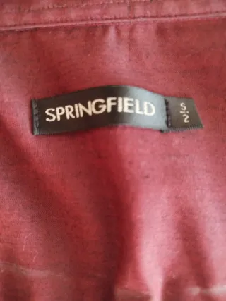 Camisa manga larga burdeos de Springfield