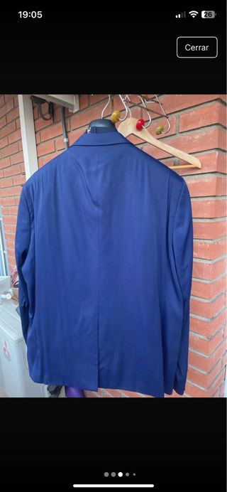 Traje azulón chaleco y corbata