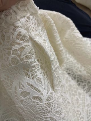 Falda Maje Mini Encaje Elegante Blanco