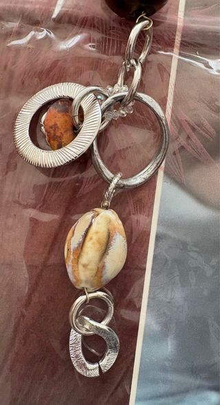 CONJUNTO COLLAR Y PULSERA PLATA Y MARRON