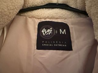 Abrigo beige teddy cropped