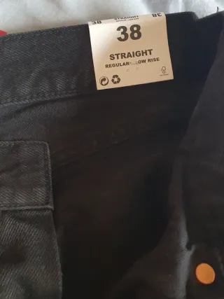 Pantalones vaqueros Mango Talla 38 Negros