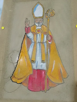 Sant' Ubaldo figura religiosa da ricamare