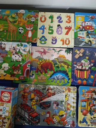 Lote de puzzles y juegos educativos
