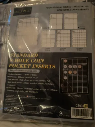 Álbum Coleccionista Monedas 30 Bolsillos