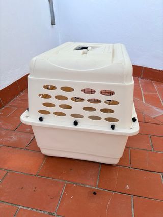 Transportín Vari Kennel Ultra Beige-blanco,bueno