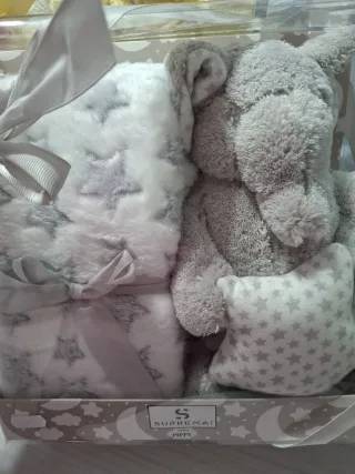 Set peluche + plaid stelle