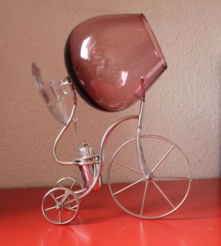 Calienta Copa Brandy Decorativo Bicicleta
