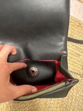 Bolso Love Moschino Negro Corazones Dorados