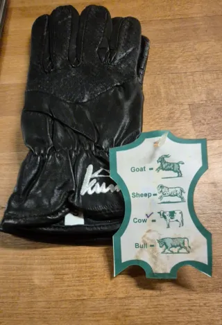 Guantes Vintage de piel Kum. Moto. Varias tallas