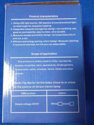 Lámpara Mata Mosquitos LED Recarga por usb