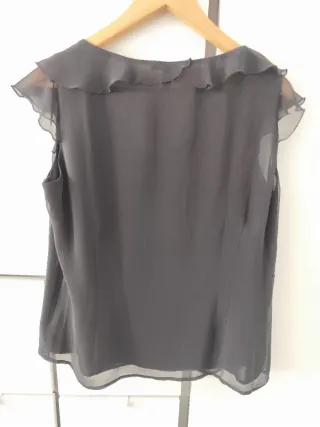 Blusa negra Punto Roma talla 48