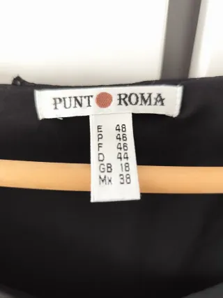 Blusa negra Punto Roma talla 48
