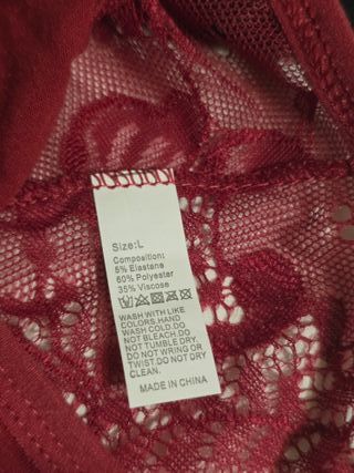 Set 3 bragas sexis de encaje floral mujer L