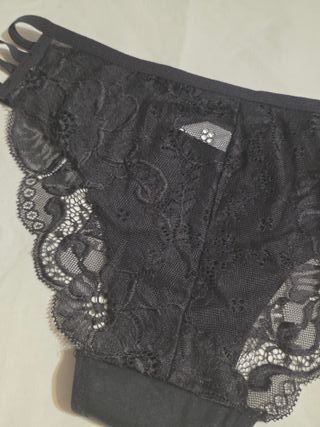 Set 3 bragas sexis de encaje floral mujer L