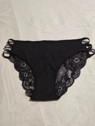 Set 3 bragas sexis de encaje floral mujer L