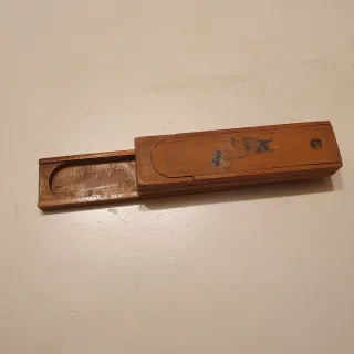 Plumier antiguo de madera 3 pisos