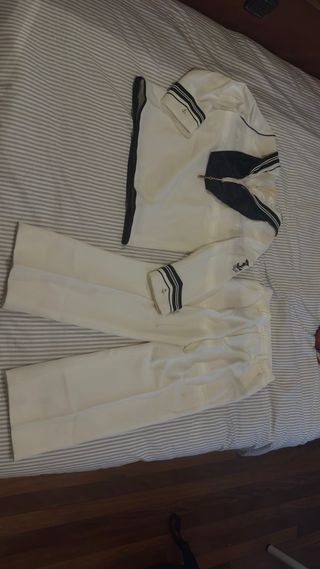 Traje de comunión de marinero blanco