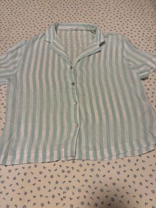 Camiseta pijama Oysho rayas S algodón