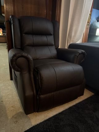 Sillón electrico reclinable piel sintética