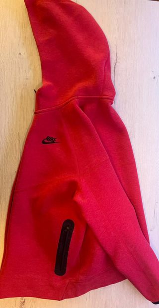 Chaqueta Nike Tech Fleece Roja Niño