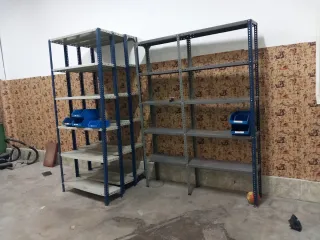 Estanterías grises100 e las azul 59 una 1x2x30