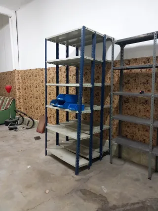 Estanterías grises100 e las azul 59 una 1x2x30