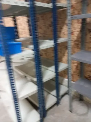 Estanterías grises100 e las azul 59 una 1x2x30