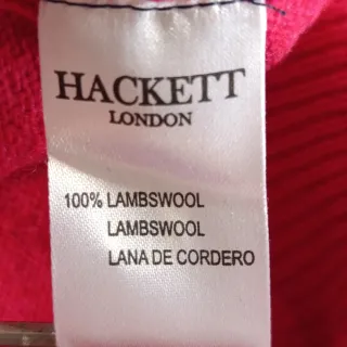 Jersey Hackett London 100% Lana Lujo Rosa Fucsia