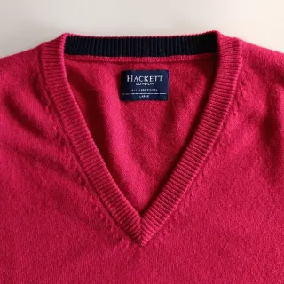 Jersey Hackett London 100% Lana Lujo Rosa Fucsia