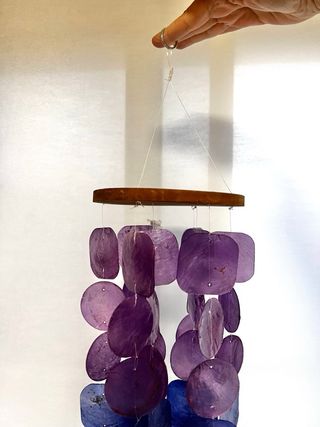 Carrillón de Nácar Turquesa, Azul y Morado. 57 pcs