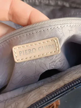 Piero Guidi borsa blu lucido