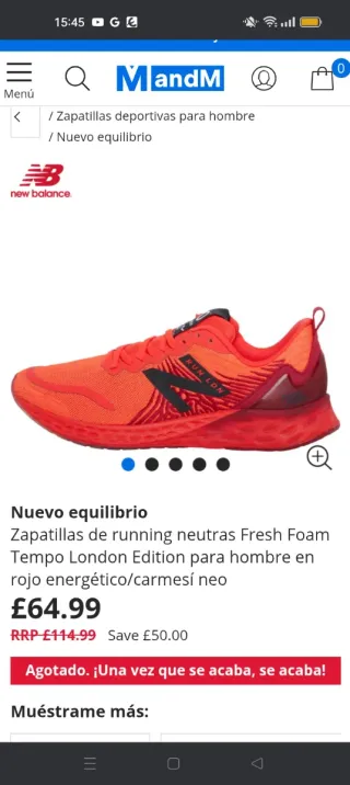 Zapatillas running New Balance Hombre