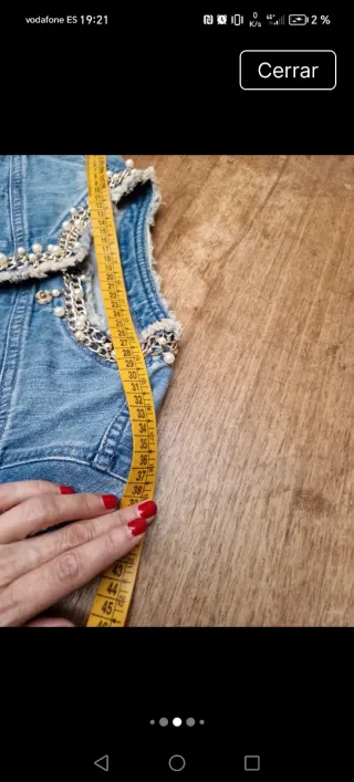 Chaqueta vaquera adornada Talla S