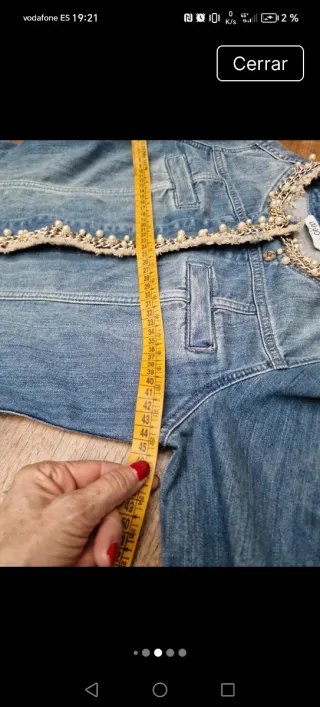 Chaqueta vaquera adornada Talla S