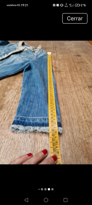 Chaqueta vaquera adornada Talla S