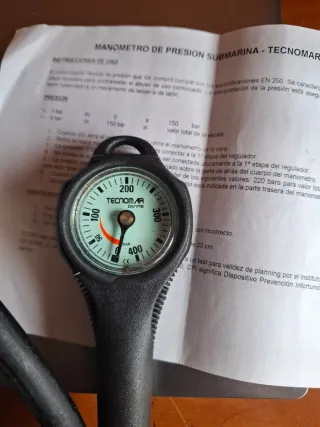 Manómetro Buceo Tecnomar 400 bar