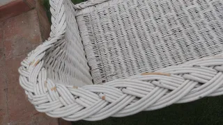 OFFERTA Set Esterno in Vimini Bianco