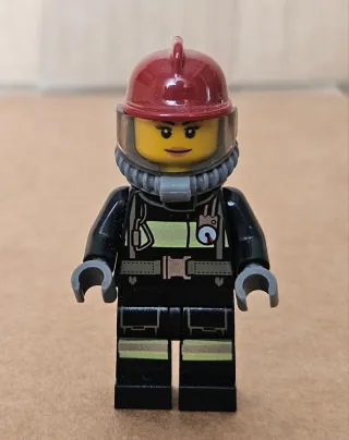 Lego Minifigura Mujer Bombero