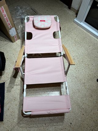 Silla Playa Plegable Flamingueo Rosa