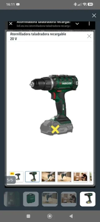 Taladro Parkside PABS 20-LI B3