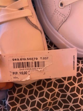 Zapatillas Calvin Klein Beige/Blanco talla 37