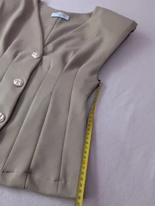 Chaleco mujer beige/marrón Talla XS S Nuevo