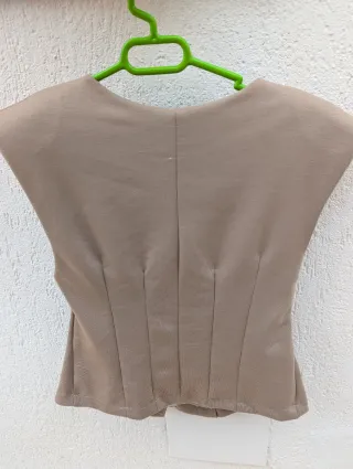 Chaleco mujer beige/marrón Talla XS S Nuevo