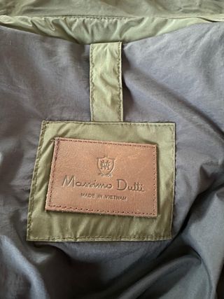 Parka acolchada Massimo Dutti verde