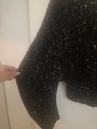 Jersey Zara lentejuelas negro