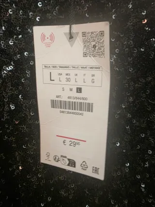 Jersey Zara lentejuelas negro