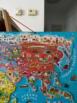 Puzzle Mapa Mundi Magnético Eureka Kids