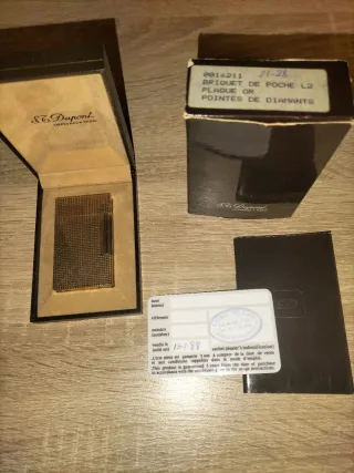 Mechero Dupont Chapado Oro 1988